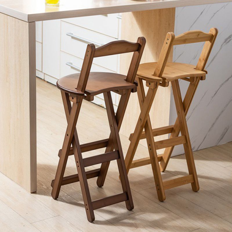 Contemporary Home Folding Stool Matte Finish Bamboo Barstool Clearhalo 'Bar Furniture' 'Bar Stools' 'bar_stools' 'furn' 'furn_bar_stools' 'Furniture' 'Kitchen & Dining Furniture' 1200x1200_4d5f97c9-74f5-4980-8fd0-21d70eee4565