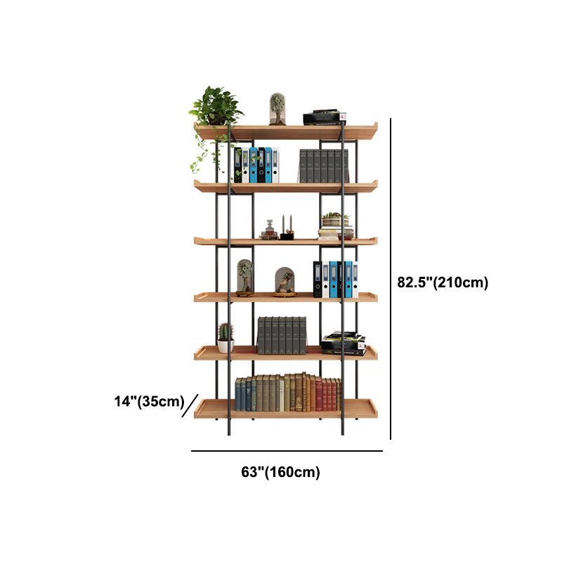 Industrial Style Open Bookshelf Etagere Shelf Bookcase with Rectangular Shelves Clearhalo 'Bookcases' 'furn' 'furn_bookcases' 'Furniture' 'furniture_bookcases' 'kitchen' 'kitchen_bookcases' 'Living Room Furniture' 'Office Furniture' 1200x1200_4d5ff33a-206d-44fb-b48e-043d30d6bab1