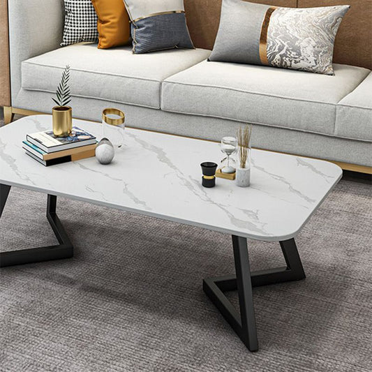 Mesa de café de pizarra Rectángulo de 17.7 "Mesa de cóctel de café de alto