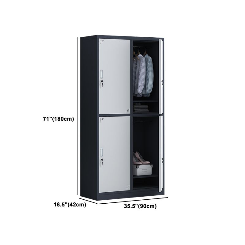 Armadio per armadio in metallo armadio contemporaneo incernierato