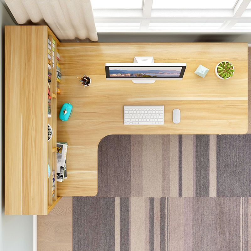 Modern Home Office Desk Pedestal Base Writing Desk Storage Shelves and Drawers Clearhalo 'furn' 'furn_office_desk' 'Furniture' 'Office Desks' 'Office Furniture' 'office_desk' 1200x1200_4d607a0b-dee2-4810-8671-7f78021a189d