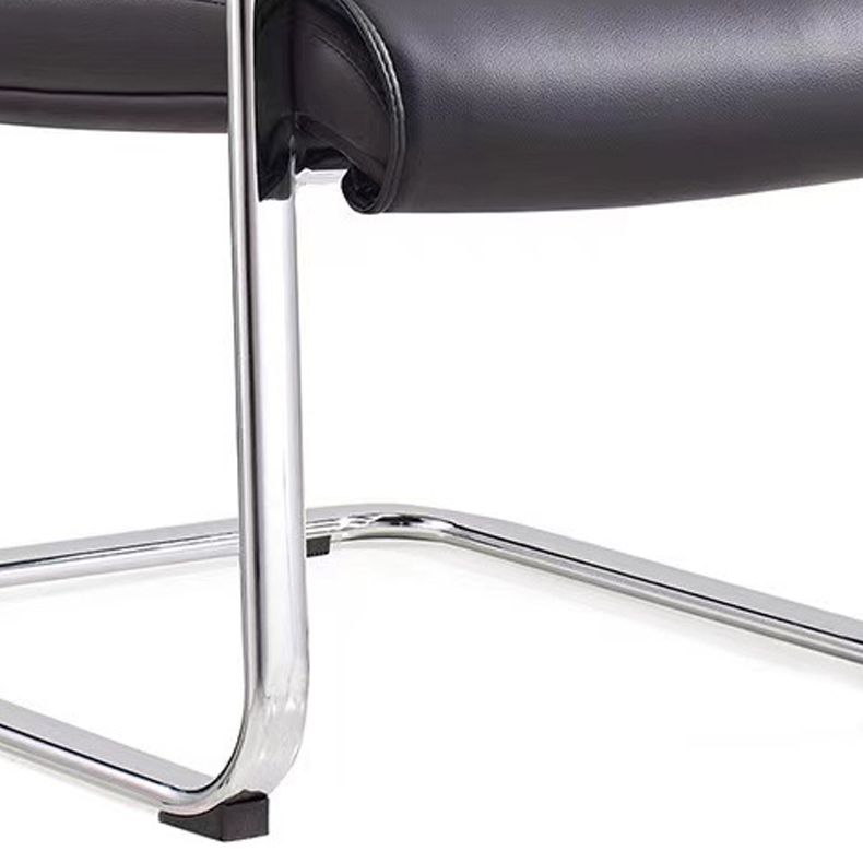 パッド入りのアームレザーオフィスチェア布張りバックデスクチェア