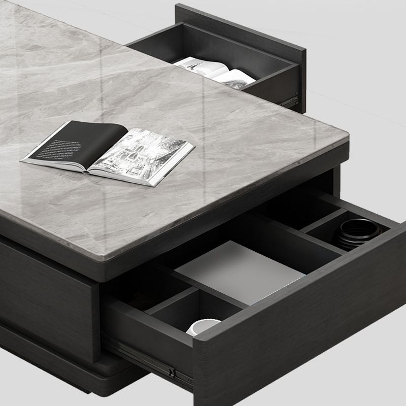 Modern Stone TV Stand Sliding TV Console with Drawers, 71"L X 16"W