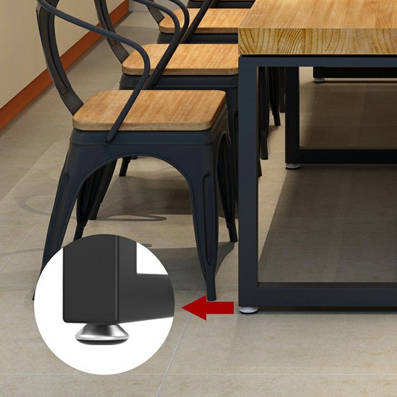 Industrial Wooden Dining¬†Room¬†Set with Rectangle Table and Black Legs Dining Table Furniture Clearhalo 'Dining Room Sets' 'Dining Tables & Seating' 'dining_room_set' 'furn' 'furn_dining_room_set' 'Furniture' 'furniture_dining_room_set' 'Kitchen & Dining Furniture' 'kitchen&dining_furn' 'kitchen' 1200x1200_4d62845e-ff2f-424c-91eb-4077acaa457b