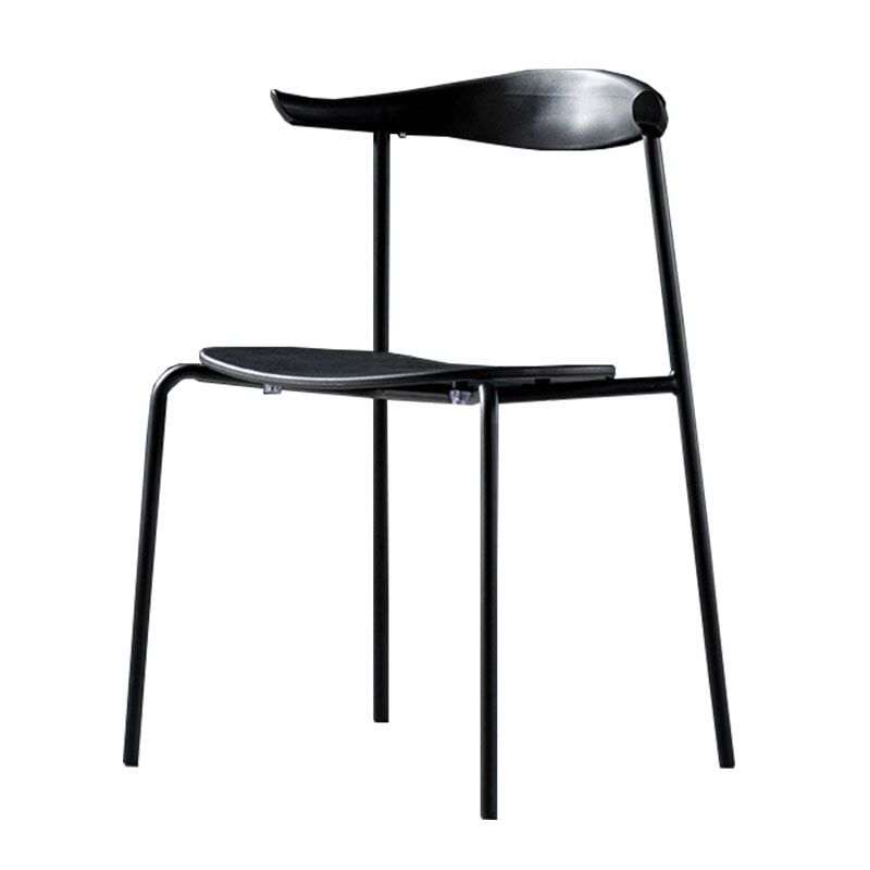 Contemporary Open Back Chair Dining Armless Side Chair with Metal Legs Clearhalo ' kitchen&dining_furn' 'Dining Chairs' 'Dining Tables & Seating' 'dining_chair' 'furn' 'furn_dining_chair' 'Furniture' 'furniture_dining_chair' 'Kitchen & Dining Furniture' 'kitchen' 1200x1200_4d63b732-4f4a-4085-a69a-4c7ee8ec35c0