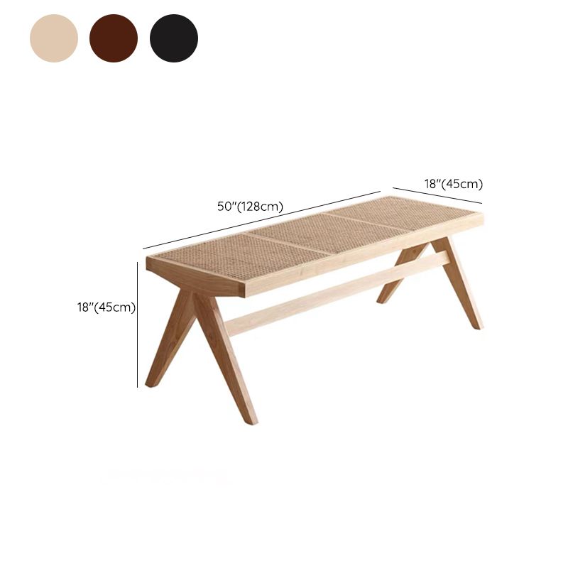 Tropical Rubber Wood Bedroom Bench 50" L Seating Bench with Legs Clearhalo 'Benches' 'Chairs & Seating' 'furn' 'furn_benches' 'Furniture' 'Living Room Furniture' 1200x1200_4d63db54-cb19-4920-884e-9b66b8885e30