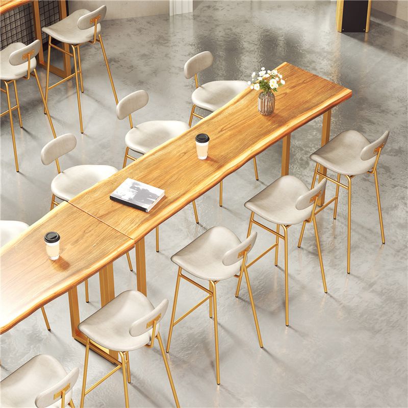 Modern Backrest Counter Stool Iron Cafe Bar Stool with Cushion and Pedal Clearhalo 'Bar Furniture' 'Bar Stools' 'bar_stools' 'furn' 'furn_bar_stools' 'Furniture' 'Kitchen & Dining Furniture' 1200x1200_4d64219b-db19-4cfc-b068-9b4ccbf94df0