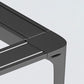 Modern Rectangle Stone Dining Table Black Frame Kitchen Table