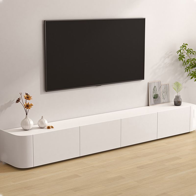 White Faux Wood Media Console Contemporary TV Stand Console with Drawers Clearhalo 'furn' 'furn_tv_stands_entertainment_centers' 'Furniture' 'Living Room Furniture' 'TV Stands & Entertainment Centers' 'TV Stands & Media Storage Furniture' 'tv_stands_entertainment_centers' 1200x1200_4d654220-d5a0-4153-9346-5542b07153f8