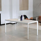 Contemporary Dining Table Sintered Stone Rectangular Table with Metallic Four-leg Clearhalo ' dining_table' 'Dining Tables & Seating' 'Dining Tables' 'Furniture' 'furniture_dining_table' 'Kitchen & Dining Furniture' 'kitchen&dining_furn' 'kitchen' 'kitchen_dining_table' 1200x1200_4d65555f-48de-4693-b590-abeddd5d01d4