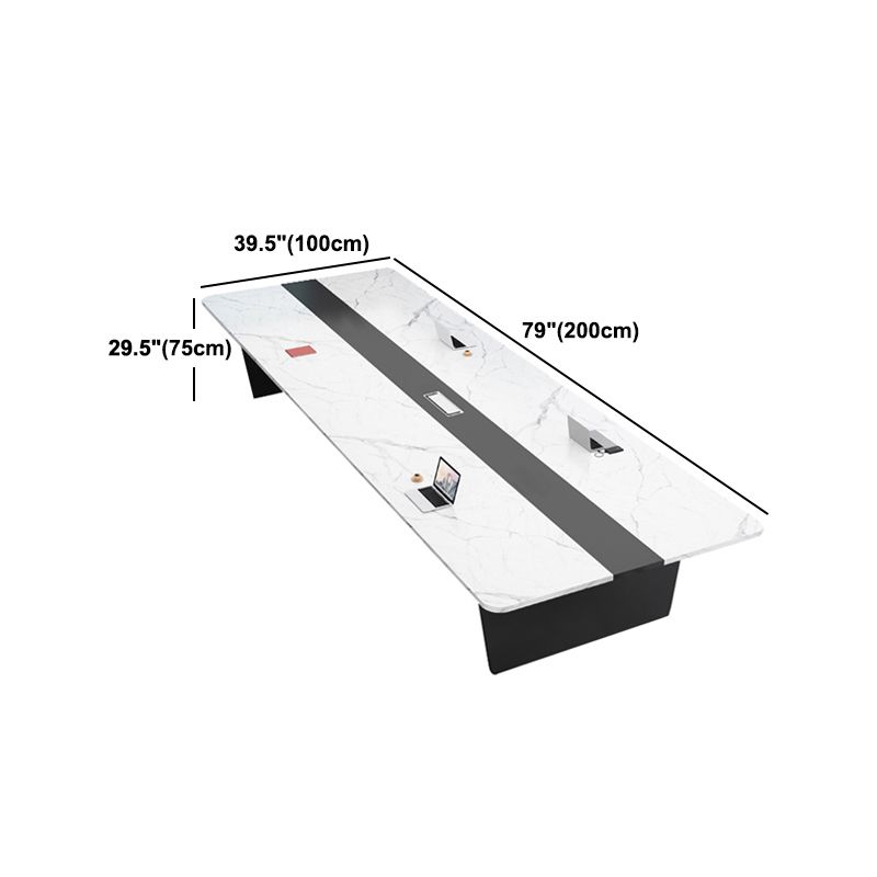 Scrivania di scrittura in stile industriale Curve Cable Management Office Desk