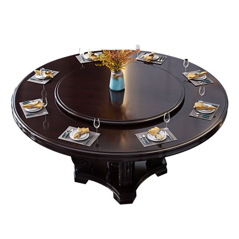 Solid Wood Dining Table Traditional Round Dinner Table for Dining Room Clearhalo 'Dining Tables & Seating' 'Dining Tables' 'dining_table' 'furn' 'furn_dining_table' 'Furniture' 'Kitchen & Dining Furniture' 1200x1200_4d6612d3-e00b-41ed-87c5-99dba03eb1a0