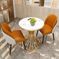 Nordic Round Stone Dining Table 1/3/4/5 Pieces Dining Set for Dining Room