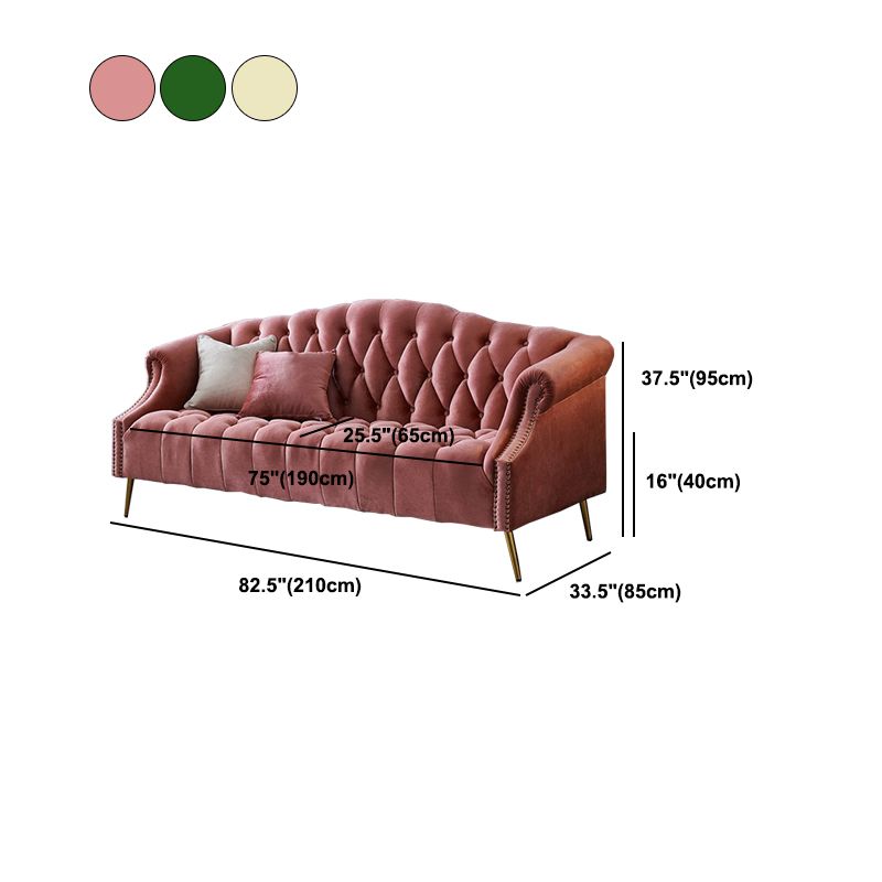 リビングルーム37.4 "の房状の背中の丸い腕ソファ