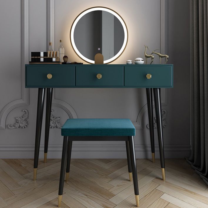 Modern Solid Wood Vanity Dressing Table with Mirror and Stool Clearhalo 'Bedroom Furniture' 'furn' 'furn_makeup_vanities' 'Furniture' 'Makeup Vanities' 'makeup_vanities' 1200x1200_4d6916fd-08e2-42bb-bf61-a44192a8eced