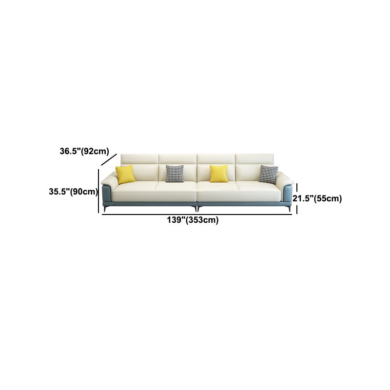 Scandinavian Stain Resistant Sofa & Chaise Pillow Top Arm Sectional