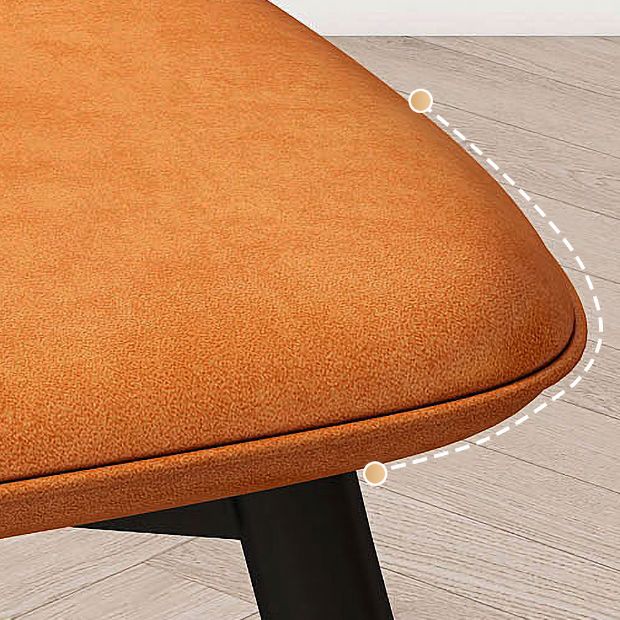 Contemporary Metal Dining Side Chair Dining Room Armless Solid Back Single Chair Clearhalo ' kitchen&dining_furn' 'Dining Chairs' 'Dining Tables & Seating' 'dining_chair' 'furn' 'furn_dining_chair' 'Furniture' 'furniture_dining_chair' 'Kitchen & Dining Furniture' 'kitchen' 1200x1200_4d6a54f9-0bbe-43d8-86dd-30c7341508fa