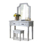 Bedroom Victorian Double Drawers Solid Wood Standing Make-up Vanity Clearhalo 'Bedroom Furniture' 'furn' 'furn_makeup_vanities' 'Furniture' 'Makeup Vanities' 'makeup_vanities' 1200x1200_4d6e90fe-7334-4ff8-bb51-d890831a4b52