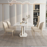Glam Style Sintered Stone Dining Set 1/4/5/7/9 Pieces Dining Set Clearhalo 'Dining Room Sets' 'Dining Tables & Seating' 'dining_room_set' 'furn' 'furn_dining_room_set' 'Furniture' 'furniture_dining_room_set' 'Kitchen & Dining Furniture' 1200x1200_4d7039ef-e36e-4d92-b87a-a8e702799ce2