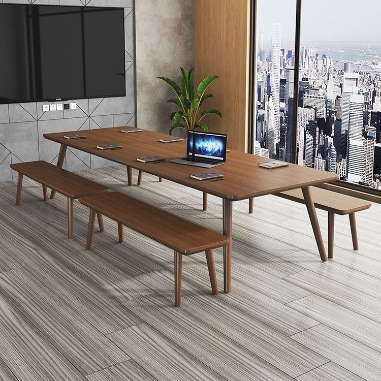 Mesa de reunión curva de la oficina en el hogar corrección de escritorio de estilo moderno