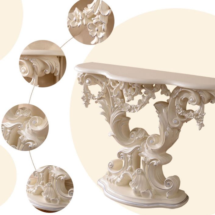 French Country Console Table Brown/Black/White/Gold Wooden Console Sofa Table Clearhalo 'Console Tables' 'console_tables' 'Entry & Mudroom Furniture' 'furn' 'furn_console_tables' 'Furniture' 1200x1200_4d730f20-eab0-48a3-9eca-a44abc8a145e