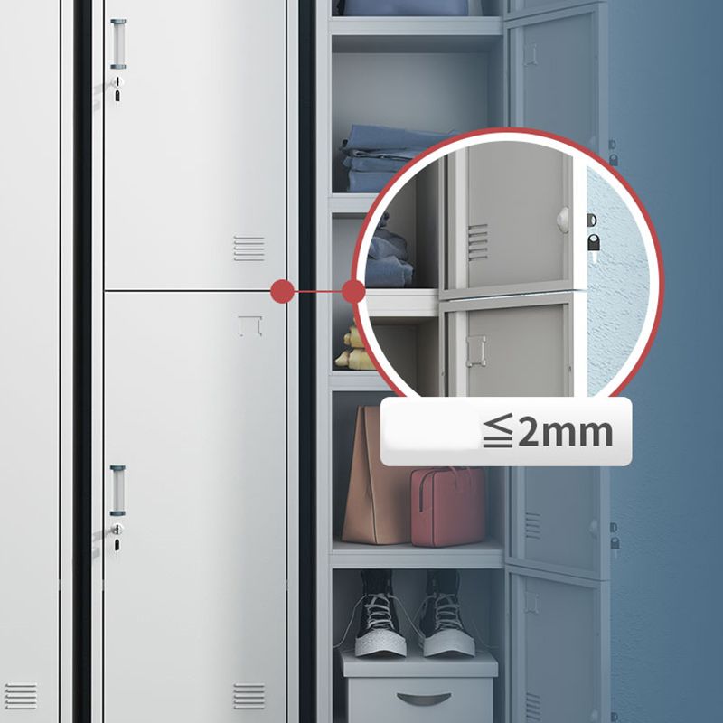 Modern Style Wardrobe Metal Wardrobe Closet with Lock,14.96" D x 16.54" W x 39.37" H