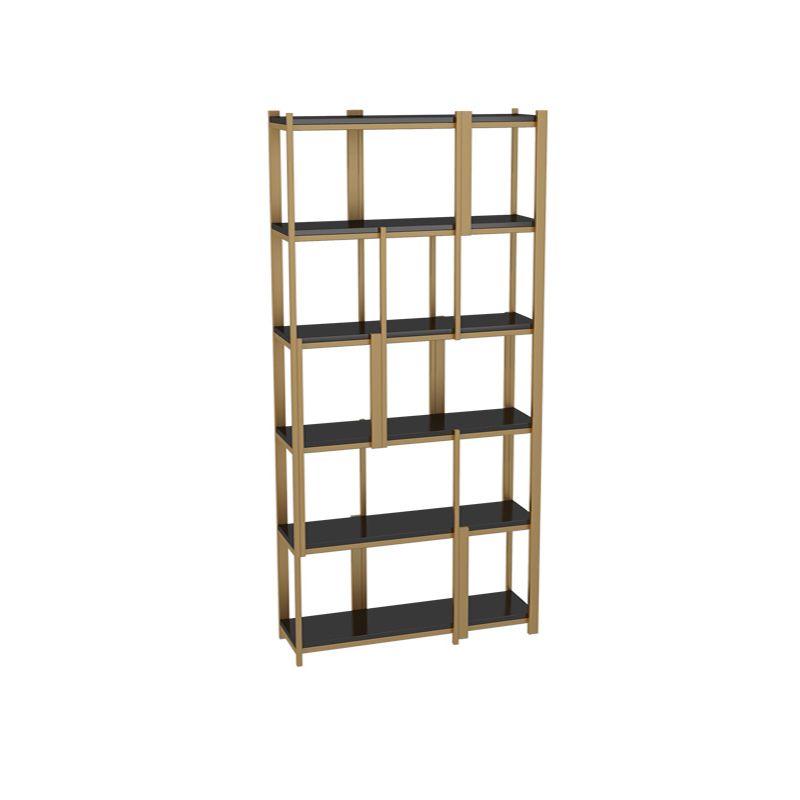 Modern Style Bookcase Gold Frame Metal Open Back Bookshelf for Home Office Clearhalo 'Bookcases' 'furn' 'furn_bookcases' 'Furniture' 'Office Furniture' 1200x1200_4d75ad75-055a-4a8e-b106-c5aaa1c3a9a6