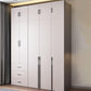 White Modern Armoire Engineered Wood Grand Wardrobe with Drawers and Hanging Rod Clearhalo 'Armoires & Wardrobes' 'armoires_wardrobes' 'Bedroom Furniture' 'furn' 'furn_armoires_wardrobes' 'Furniture' 1200x1200_4d7d8c7b-b2eb-4b8e-9cfe-b193d16454e5