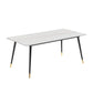 Stone Dining Table Contemporary Dining Table with 4 Black Legs Clearhalo ' dining_table' 'Dining Tables & Seating' 'Dining Tables' 'furn' 'furn_dining_table' 'Furniture' 'furniture_dining_table' 'Kitchen & Dining Furniture' 'kitchen&dining_furn' 'kitchen' 'kitchen_dining_table' 1200x1200_4d7ec4ea-a0bc-4035-8853-4f5b1504034d