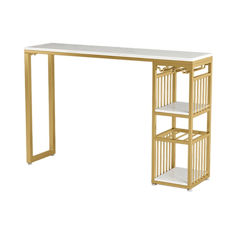 Modern Rectangle Bar Dining Table with Shelf Bar Height Table 42-Inch Top Clearhalo 'Bar Furniture' 'Bar Tables' 'bar_tables' 'furn' 'furn_bar_tables' 'Furniture' 'furniture_bar_tables' 'Kitchen & Dining Furniture' 'kitchen&dining_furn' 'kitchen' 1200x1200_4d7fffe3-1cd5-4735-a86c-9966ab8eea93