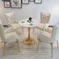 White Table Traditional Luxury Round Dining Table with Tulip Base