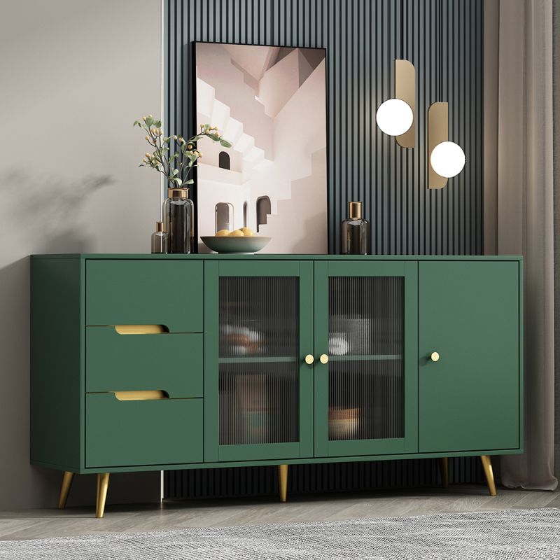 Sideboard in legno ingegnerizzato moderno con porte e cassetti per sala da pranzo