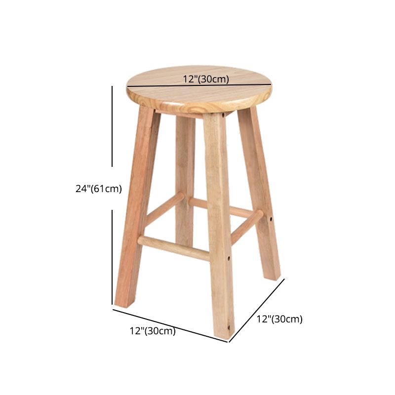 Modern Armless Backless Counter Stool Oak Wood Kitchen Bar Stool with Seat and Pedal Clearhalo 'Bar Furniture' 'Bar Stools' 'bar_stools' 'furn' 'furn_bar_stools' 'Furniture' 'furniture_bar_stools' 'Kitchen & Dining Furniture' 1200x1200_4d841eb8-7877-44b4-a6bd-ff4b5158e276