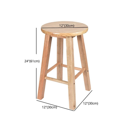 Modern Armless Backless Counter Stool Oak Wood Kitchen Bar Stool with Seat and Pedal Clearhalo 'Bar Furniture' 'Bar Stools' 'bar_stools' 'furn' 'furn_bar_stools' 'Furniture' 'furniture_bar_stools' 'Kitchen & Dining Furniture' 1200x1200_4d841eb8-7877-44b4-a6bd-ff4b5158e276