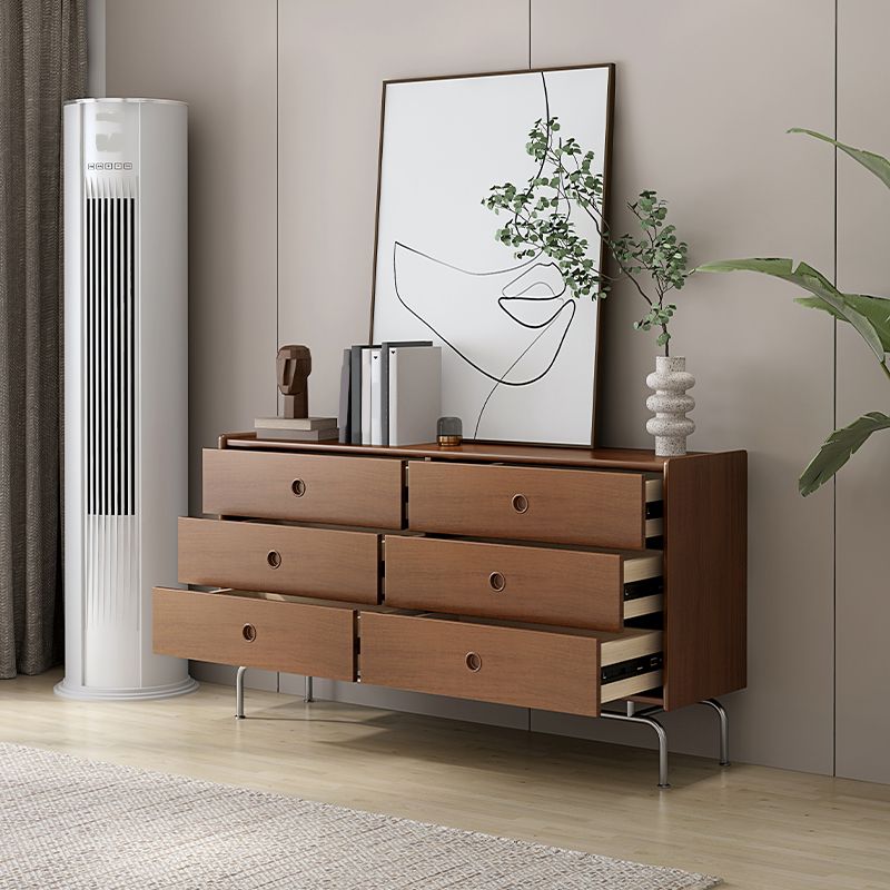 Cómoda cómoda de almacenamiento moderna, cómoda de madera maciza con cajones 5/6/9