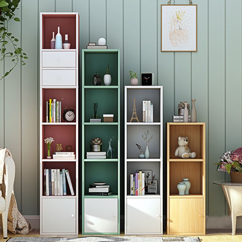 Wooden Bookcase Modern Style Home Living Room Corner Bookshelf
