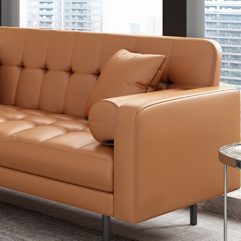 Glam Tufted Biscuit Back Standard Living Room Faux Leather Sofa Clearhalo 'furn' 'furn_sofas' 'Furniture' 'Living Room Furniture' 'Sofa' 'sofas' 1200x1200_4d88501c-1292-41d4-9b0c-f4211dc3c5ee