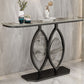 Tavolo console di ferro in pietra glam tavolo divano console mezza luna per sala