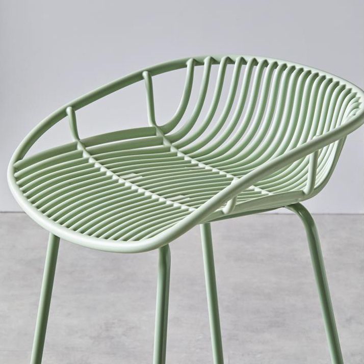 Industrial Metal Barstool Counter Stool Footrest Metal Furniture in Matte Finish Clearhalo 'Bar Furniture' 'Bar Stools' 'bar_stools' 'furn' 'furn_bar_stools' 'Furniture' 'Kitchen & Dining Furniture' 1200x1200_4d8a0531-83f4-48d1-ad0f-c2c67b1e5255