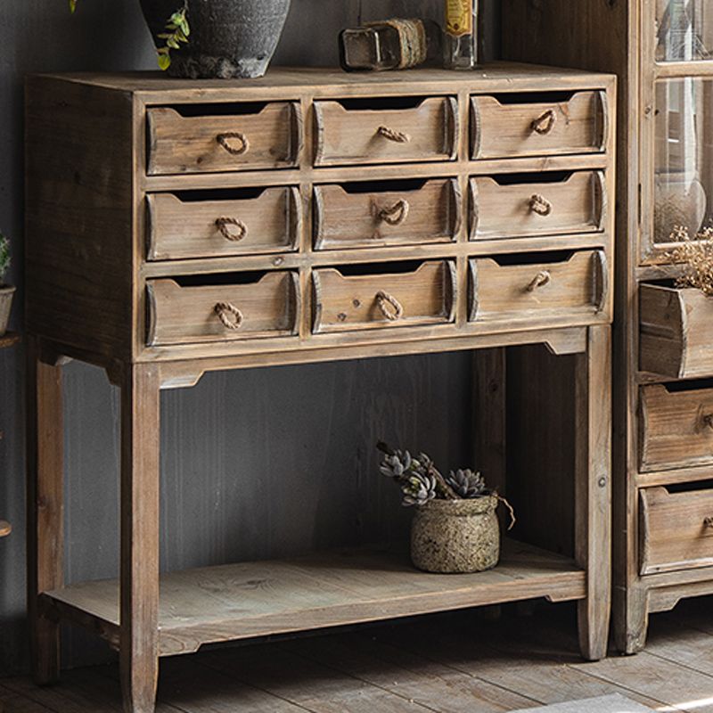 Distressed Wood Accent Chest Industrial Ring Pulls Natural Accent Cabinet Clearhalo 'Cabinets & Chests' 'cabinets_chests' 'furn' 'furn_cabinets_chests' 'Furniture' 'Living Room Furniture' 1200x1200_4d8b25ef-4c95-43e4-9a89-cddd551b4229