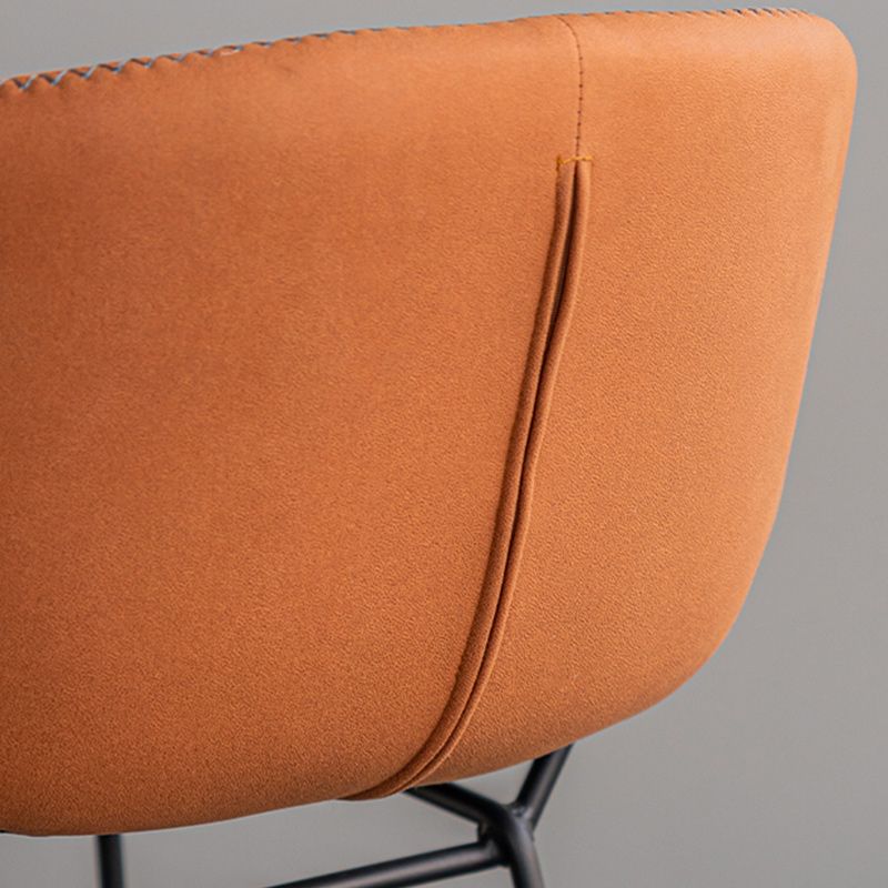 Tabouret de comptoir sans arme de dos moderne tabouret de fer avec base de métal noir