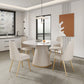 Round Sintered Stone Dining Table Traditional Luxury Dining Table for Home Clearhalo ' dining_table' 'Dining Tables & Seating' 'Dining Tables' 'furn' 'furn_dining_table' 'Furniture' 'furniture_dining_table' 'Kitchen & Dining Furniture' 'kitchen&dining_furn' 'kitchen' 'kitchen_dining_table' 1200x1200_4d8be78f-5e74-4d0e-a9ea-bb1fe8e223d5