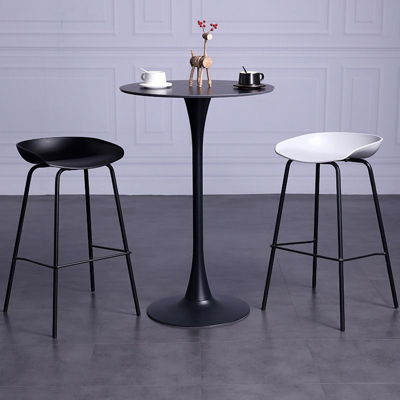 Contemporary Armless Low Backrest Counter Stool Iron Bar Stool with Footrest Clearhalo 'Bar Furniture' 'Bar Stools' 'bar_stools' 'furn' 'furn_bar_stools' 'Furniture' 'Kitchen & Dining Furniture' 1200x1200_4d8cc05b-6940-4d11-8c6d-a03bd50328cb