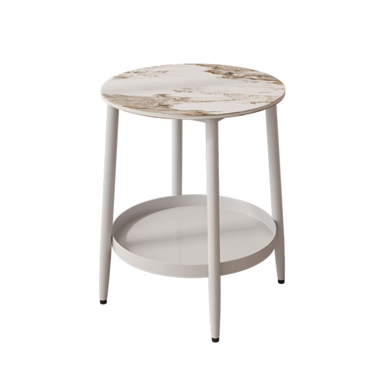 1 armoire de chevet en pierre d'étagère table de nuit contemporaine avec jambes, 19,7 "de haut