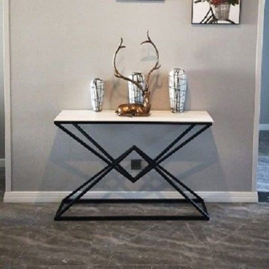 Modern Console Accent Table Antique Finish Rectangle Sofa Table