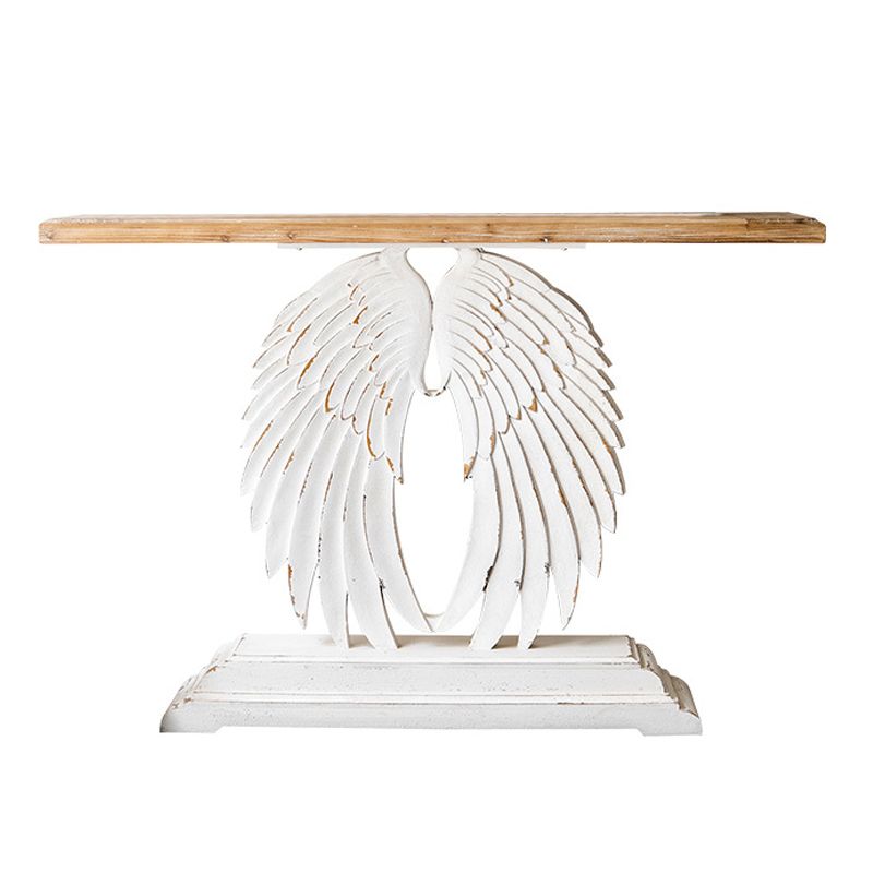 French Country Wood Console Table Rectangle End Table for Hall Clearhalo 'Console Tables' 'console_tables' 'Entry & Mudroom Furniture' 'furn' 'furn_console_tables' 'Furniture' 1200x1200_4d90ce85-d37c-42dd-a7ac-0153a5b9de0b