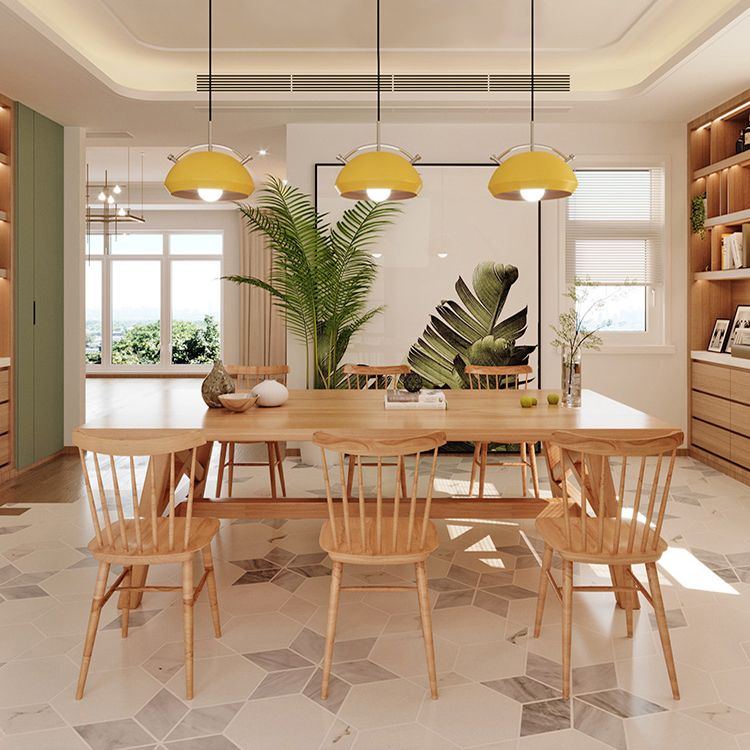 Simplicity Pine Solid Wood Dining Table Rectangular Table in Wood Color with Four-leg Clearhalo ' dining_table' 'Dining Tables & Seating' 'Dining Tables' 'furn' 'furn_dining_table' 'Furniture' 'furniture_dining_table' 'Kitchen & Dining Furniture' 'kitchen&dining_furn' 'kitchen' 'kitchen_dining_table' 1200x1200_4d91f886-f556-4259-91cb-18c4c3c56e16