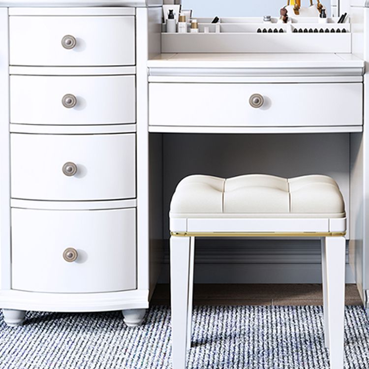 Tavolo da vanità contemporaneo e set di sgabelli a 9 cassetti trucco vanity desk
