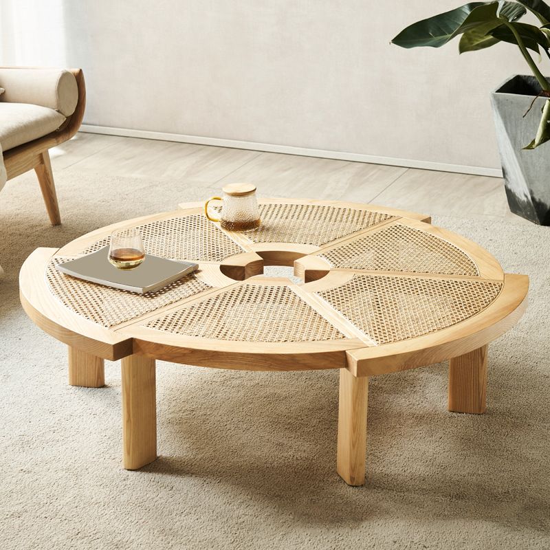 6 Legs Single Coffee Table Wooden Modernism Brown/Beige/Black Cocktail Table Clearhalo 'Coffee & Accent Tables' 'Coffee Tables' 'coffee_tables' 'furn' 'furn_coffee_tables' 'Furniture' 'furniture_coffee_tables' 'Living Room Furniture' 1200x1200_4d963fa3-31bb-4484-9208-924afee2720f