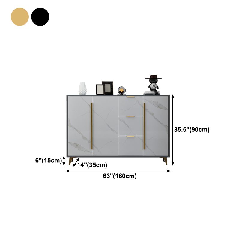 Sideboard Glam Sideboard in legno artificiale con porta per soggiorno